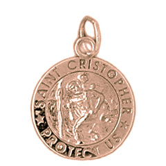 14K or 18K Gold Saint Christopher Pendant