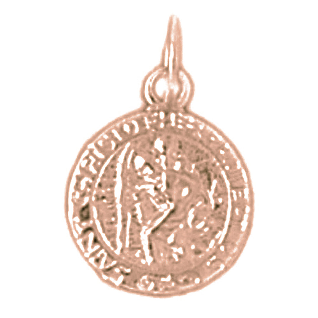 14K or 18K Gold Saint Christopher Pendant