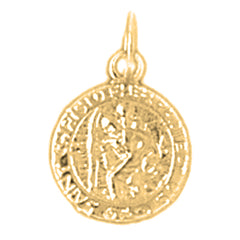 14K or 18K Gold Saint Christopher Pendant