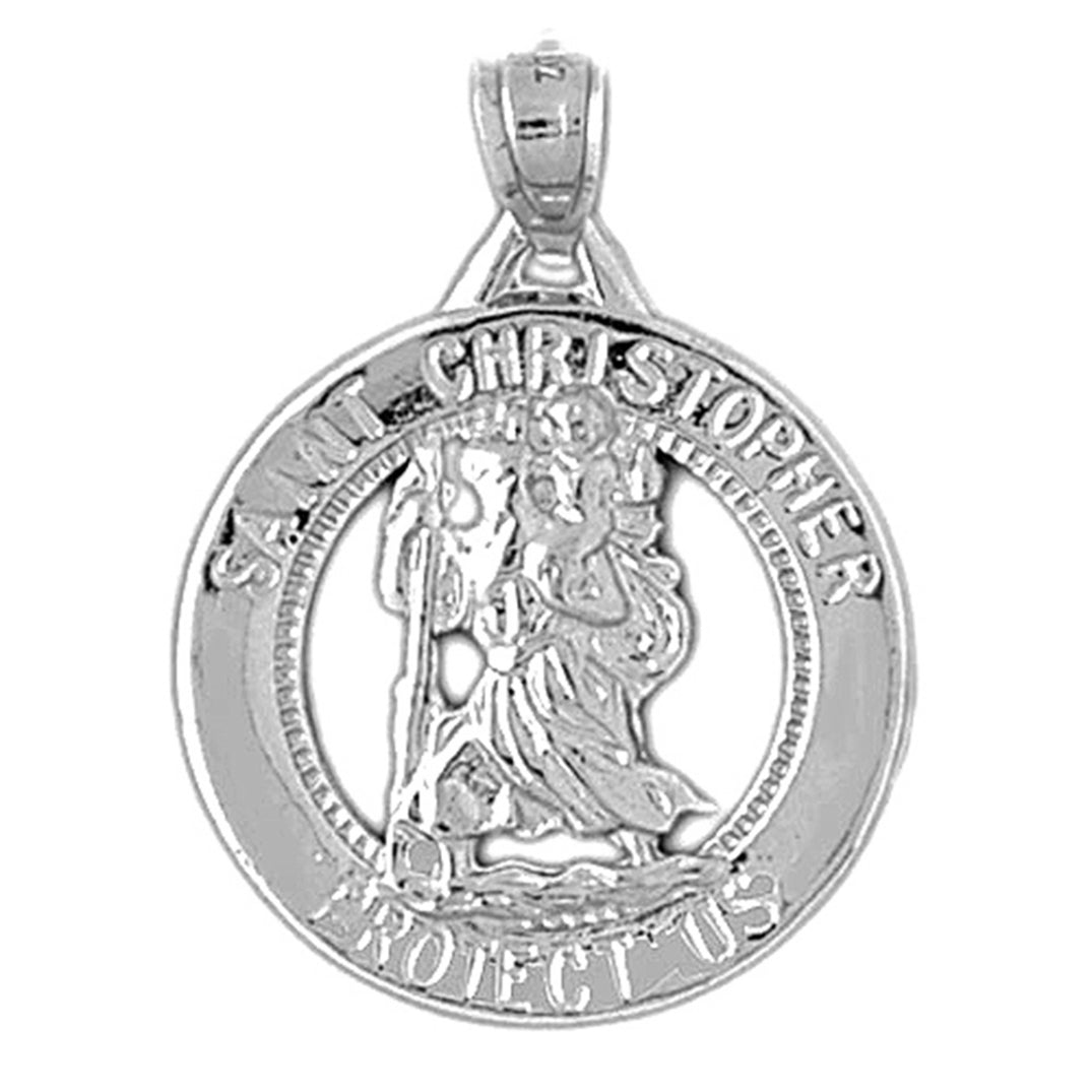 10K, 14K or 18K Gold Saint Christopher Pendant