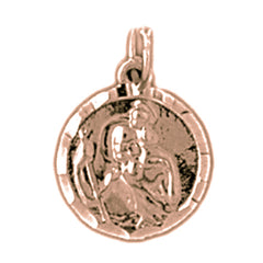 14K or 18K Gold Saint Christopher Pendant