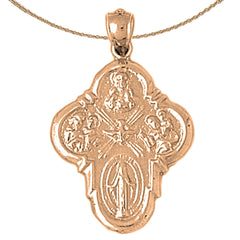 10K, 14K or 18K Gold 4-Way Cross Pendant