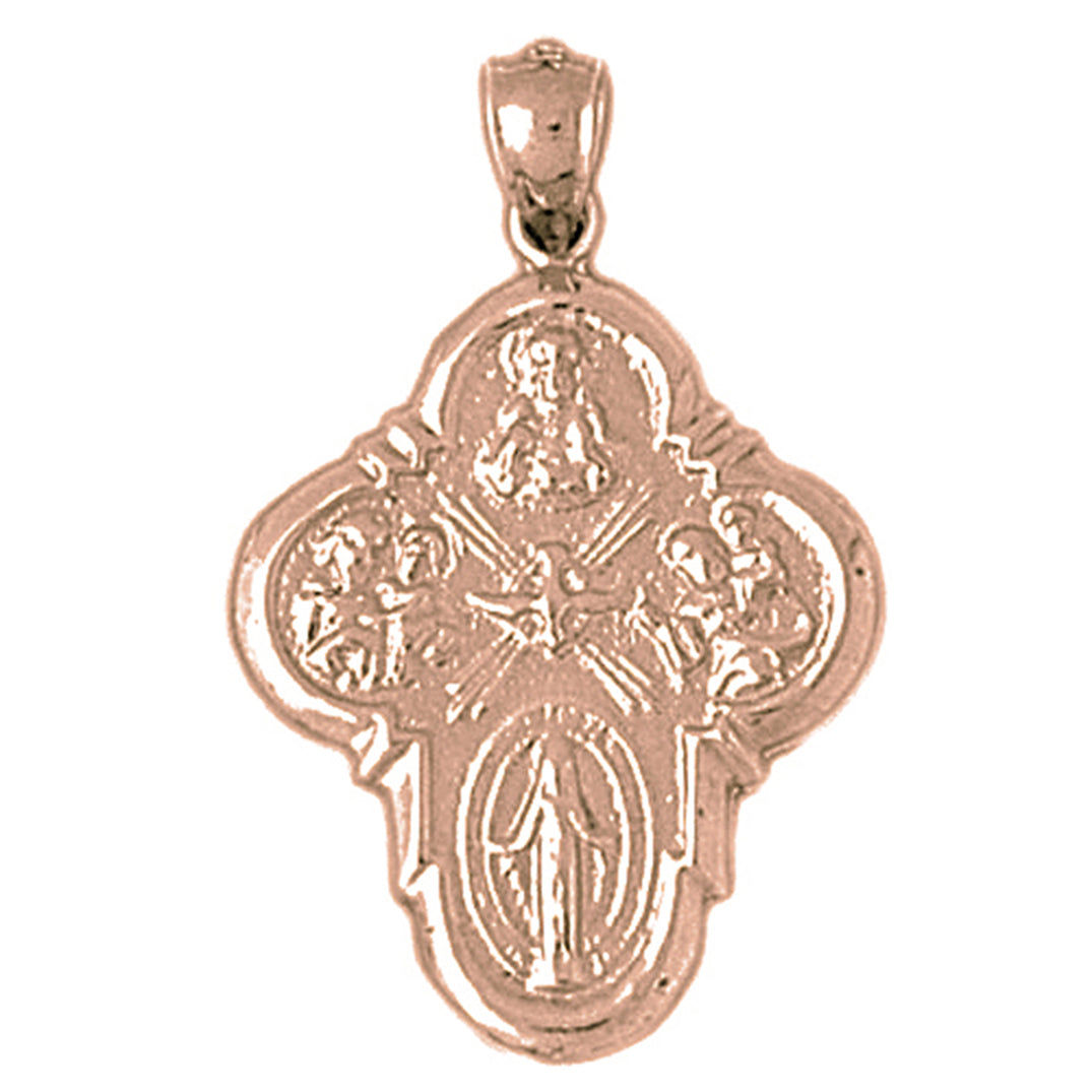 10K, 14K or 18K Gold 4-Way Cross Pendant