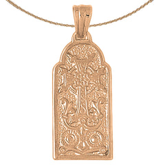 Colgante de cruz armenia de oro de 10K, 14K o 18K