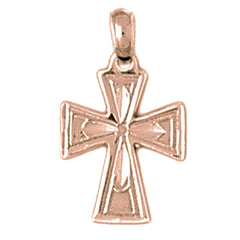 14K or 18K Gold Teutonic Cross Pendant