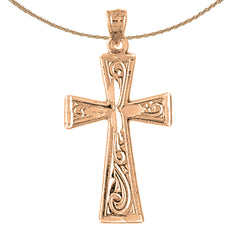 14K oder 18K Gold Deutscher Kreuz Anhänger