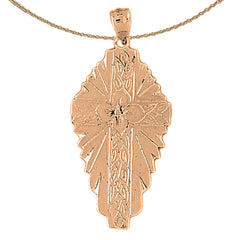 10K, 14K or 18K Gold Glory Cross Pendant