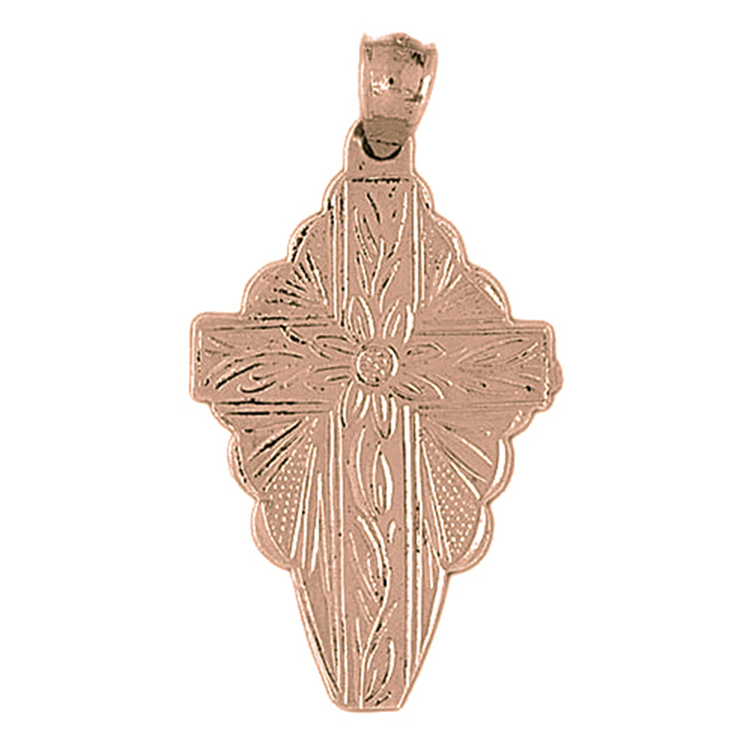 10K, 14K or 18K Gold Glory Cross Pendant