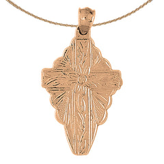 10K, 14K or 18K Gold Glory Cross Pendant