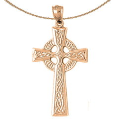 10K, 14K or 18K Gold Celtic Cross Pendant
