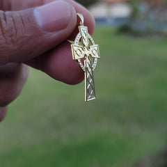 10K, 14K or 18K Gold Celtic Cross Pendant