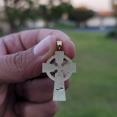 10K, 14K or 18K Gold Celtic Cross Pendant
