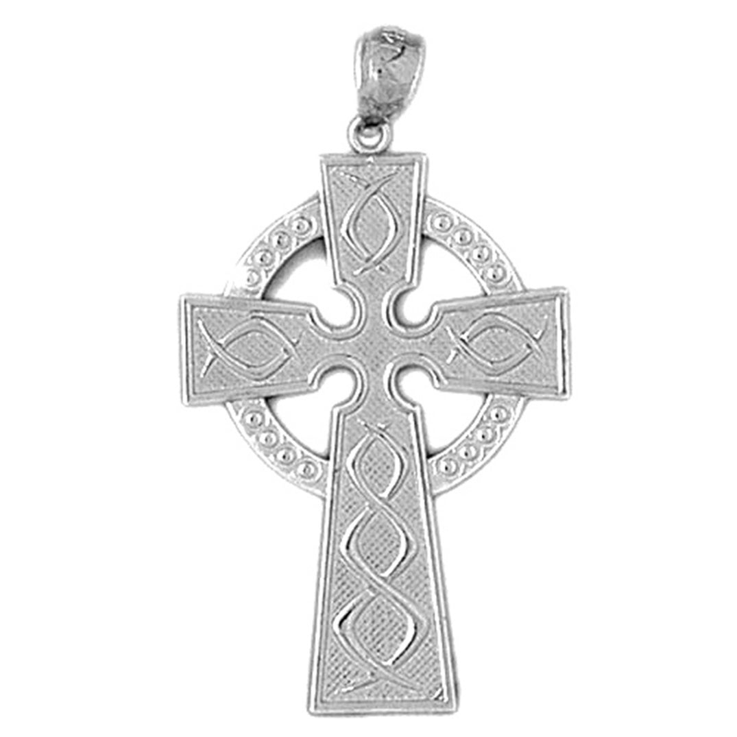 10K, 14K or 18K Gold Celtic Cross Pendant
