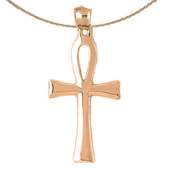 10K, 14K or 18K Gold Ankh Cross Pendant