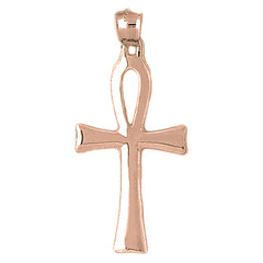 10K, 14K or 18K Gold Ankh Cross Pendant
