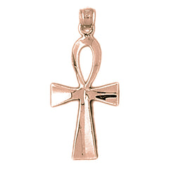 10K, 14K or 18K Gold Ankh Cross Pendant