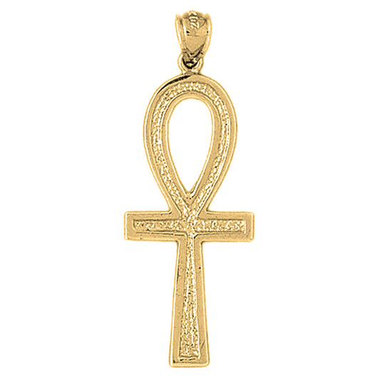 10K, 14K or 18K Gold Ankh Cross Pendant