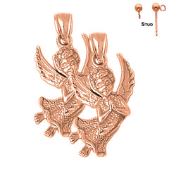 14K or 18K Gold Angel Earrings