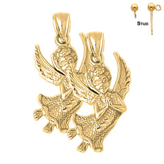 14K or 18K Gold Angel Earrings