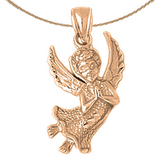 10K, 14K or 18K Gold Angel Pendant