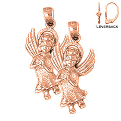14K or 18K Gold Angel Earrings