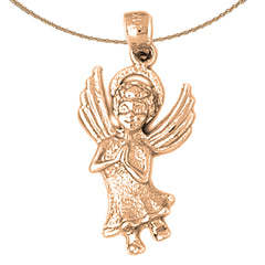 10K, 14K or 18K Gold Angel Pendant