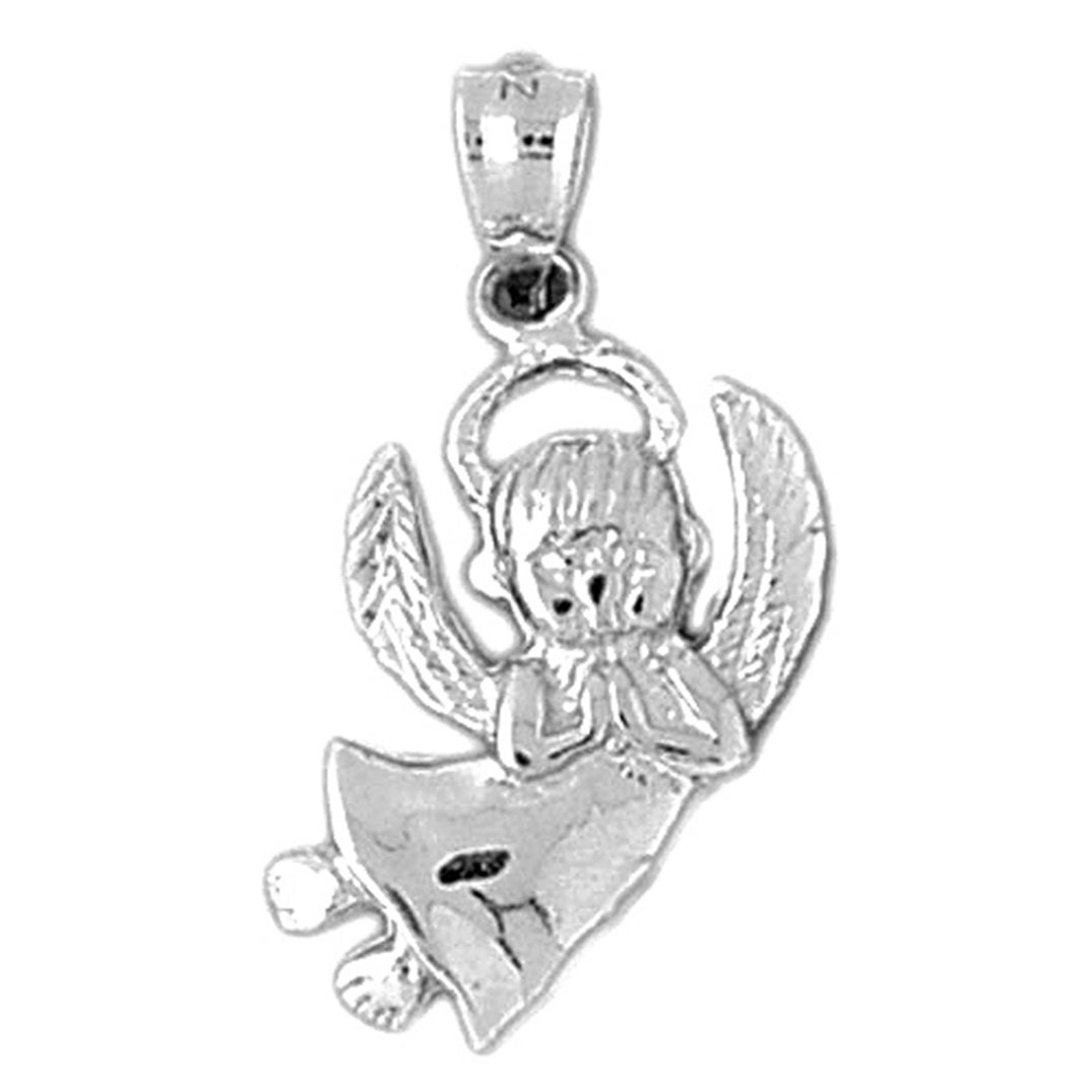 10K, 14K or 18K Gold Angel Pendant