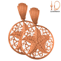 14K or 18K Gold Starfish Earrings