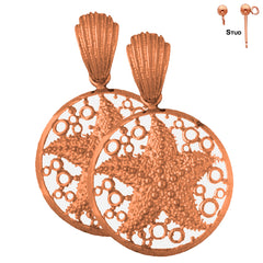14K or 18K Gold Starfish Earrings