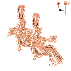 14K or 18K Gold Angel Earrings