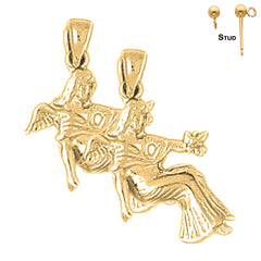 14K or 18K Gold Angel Earrings