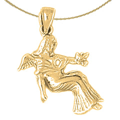 10K, 14K or 18K Gold Angel Pendant
