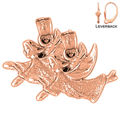 14K or 18K Gold Angel Earrings