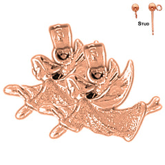 14K or 18K Gold Angel Earrings