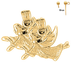 14K or 18K Gold Angel Earrings