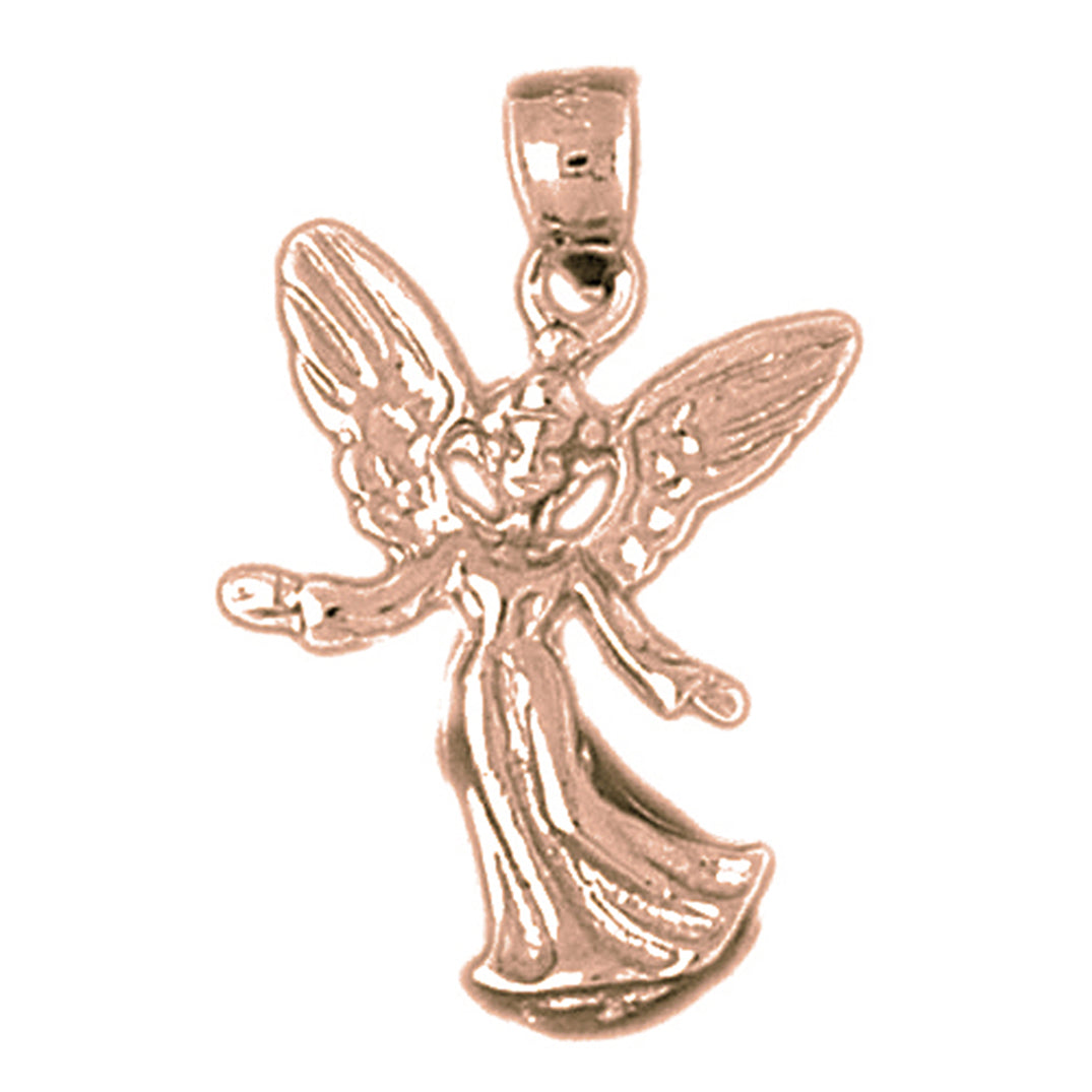 10K, 14K or 18K Gold Angel Pendant