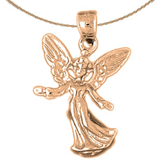 10K, 14K or 18K Gold Angel Pendant