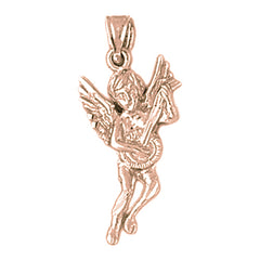 10K, 14K or 18K Gold Angel Pendant