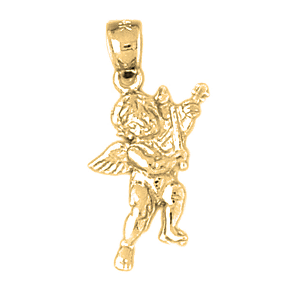 10K, 14K or 18K Gold Angel Pendant