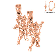 14K or 18K Gold Angel Earrings