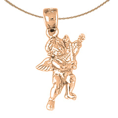10K, 14K or 18K Gold Angel Pendant