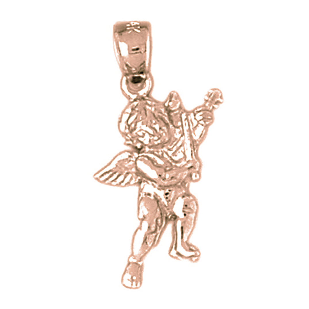 10K, 14K or 18K Gold Angel Pendant