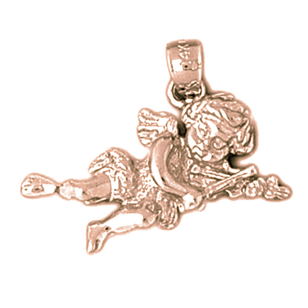 10K, 14K or 18K Gold Angel Pendant