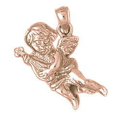 10K, 14K or 18K Gold Angel Pendant