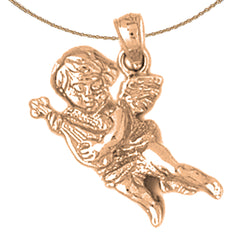 10K, 14K or 18K Gold Angel Pendant