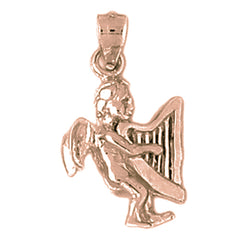 10K, 14K or 18K Gold Angel Pendant