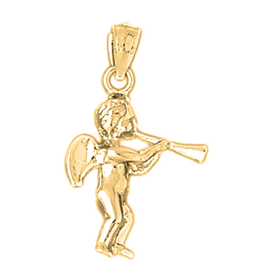 10K, 14K or 18K Gold Angel Pendant