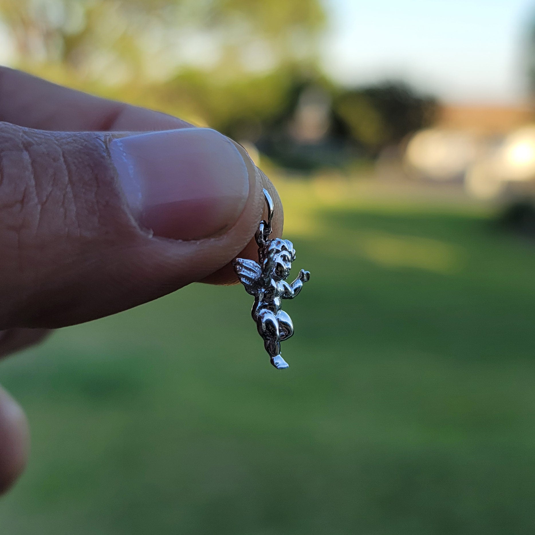 10K, 14K or 18K Gold Angel 3D Pendant