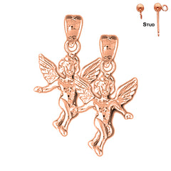 14K or 18K Gold Angel Earrings