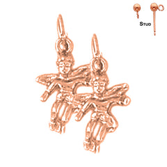 14K or 18K Gold Angel 3D Earrings